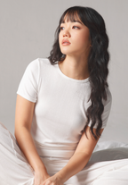 SALIE X Elxi Elvina - Bamboo Pointelle Long Pyjamas Set in Opal White