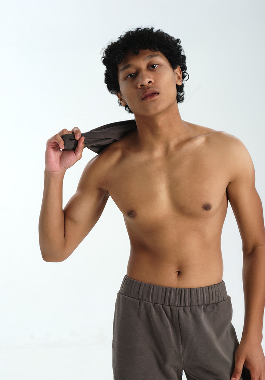 Men Sweat Shorts in Charcoal