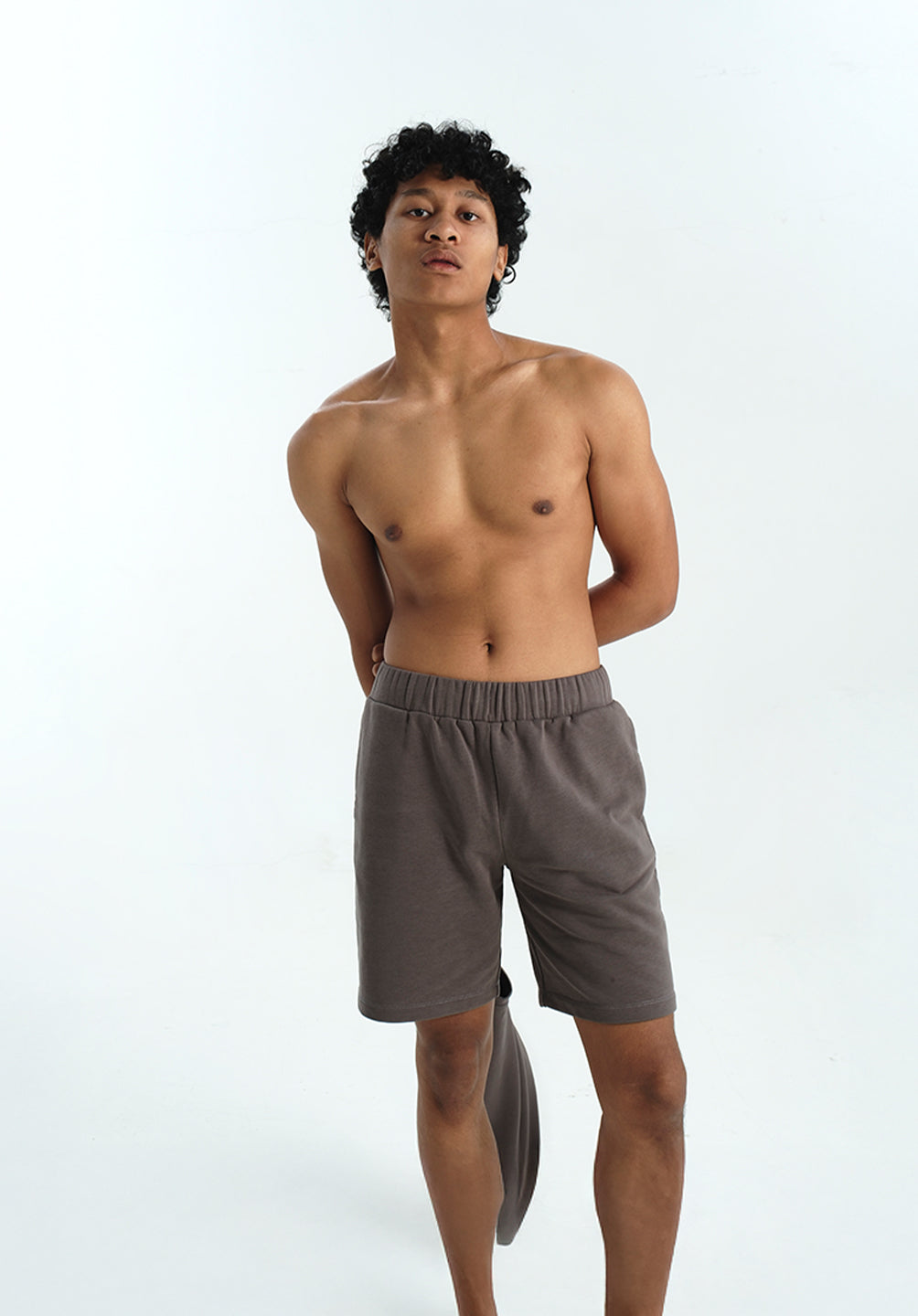Men Sweat Shorts in Charcoal