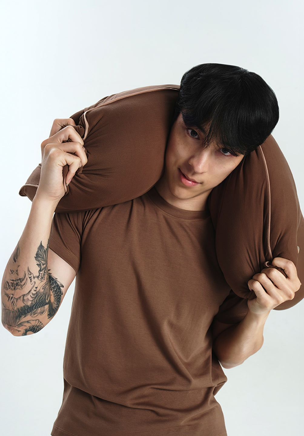 Adult Head Pillow Nudes in Espresso