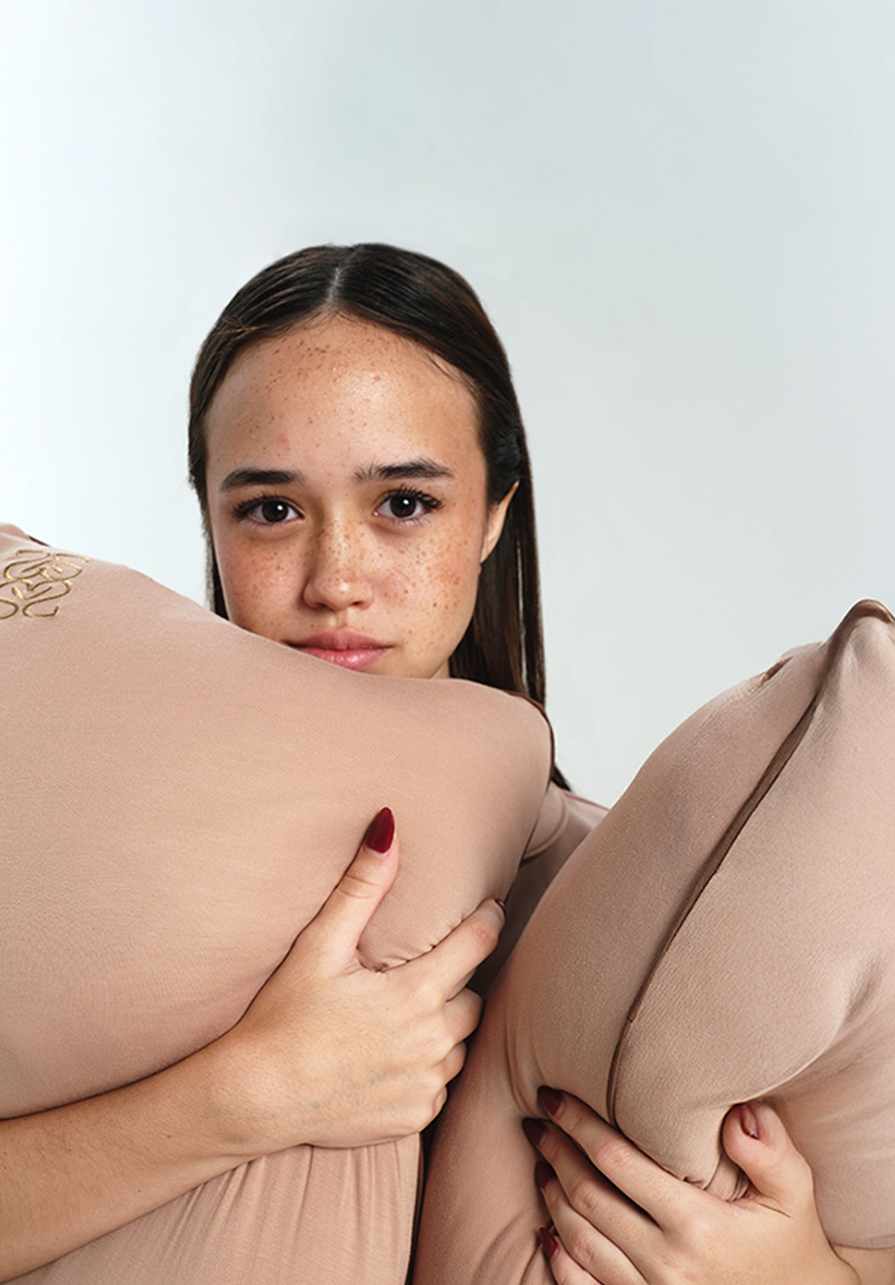 Adult Head Pillow Nudes in Taupe